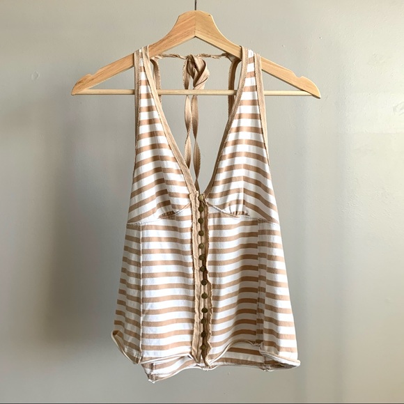 Free People We the Free Striped Halter Top - Picture 2 of 12